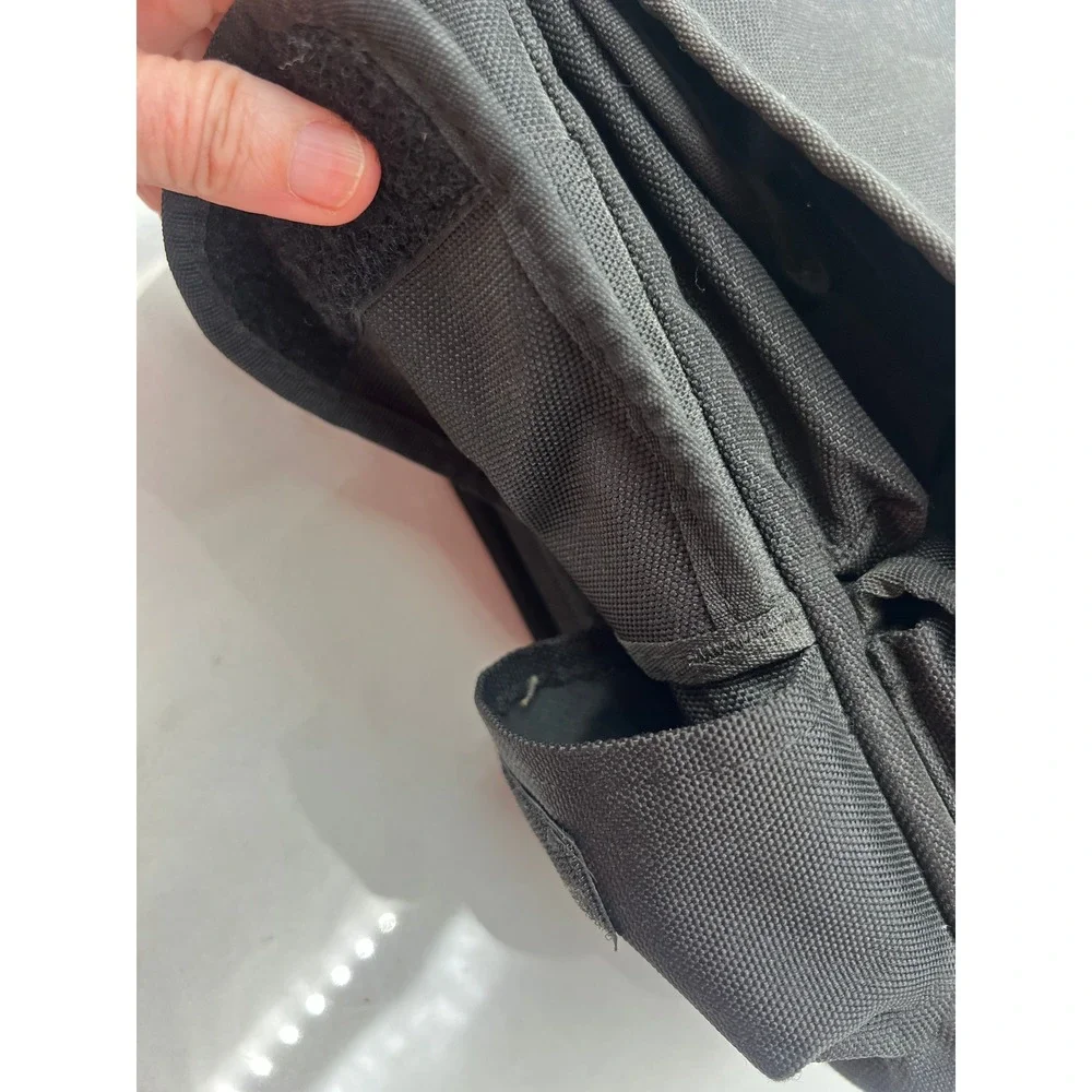 Duluth Trading Co Black Ballistic Nylon Messenger Field Laptop Bag Organizer